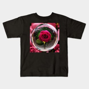 Rose in the glass ball Kids T-Shirt